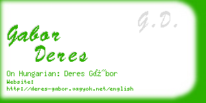 gabor deres business card